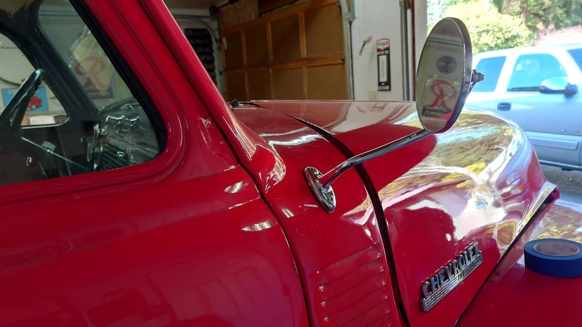 1949 Chevrolet Chevy pickup - Adding Rear view Mirrors - Image 7