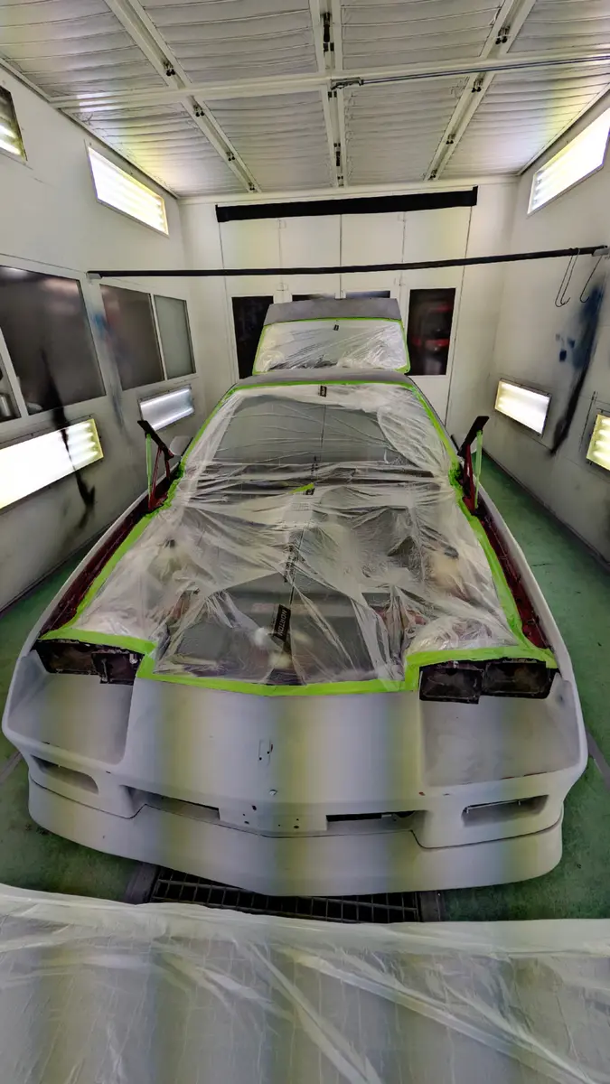 Final prepping for paint 