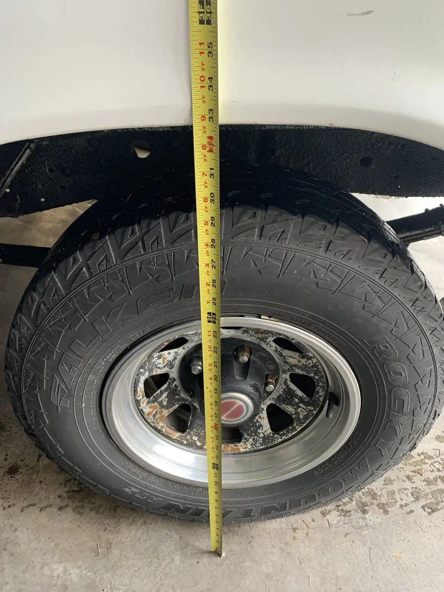 Rear before height - 32-3/4" - 1978 Ford F-150