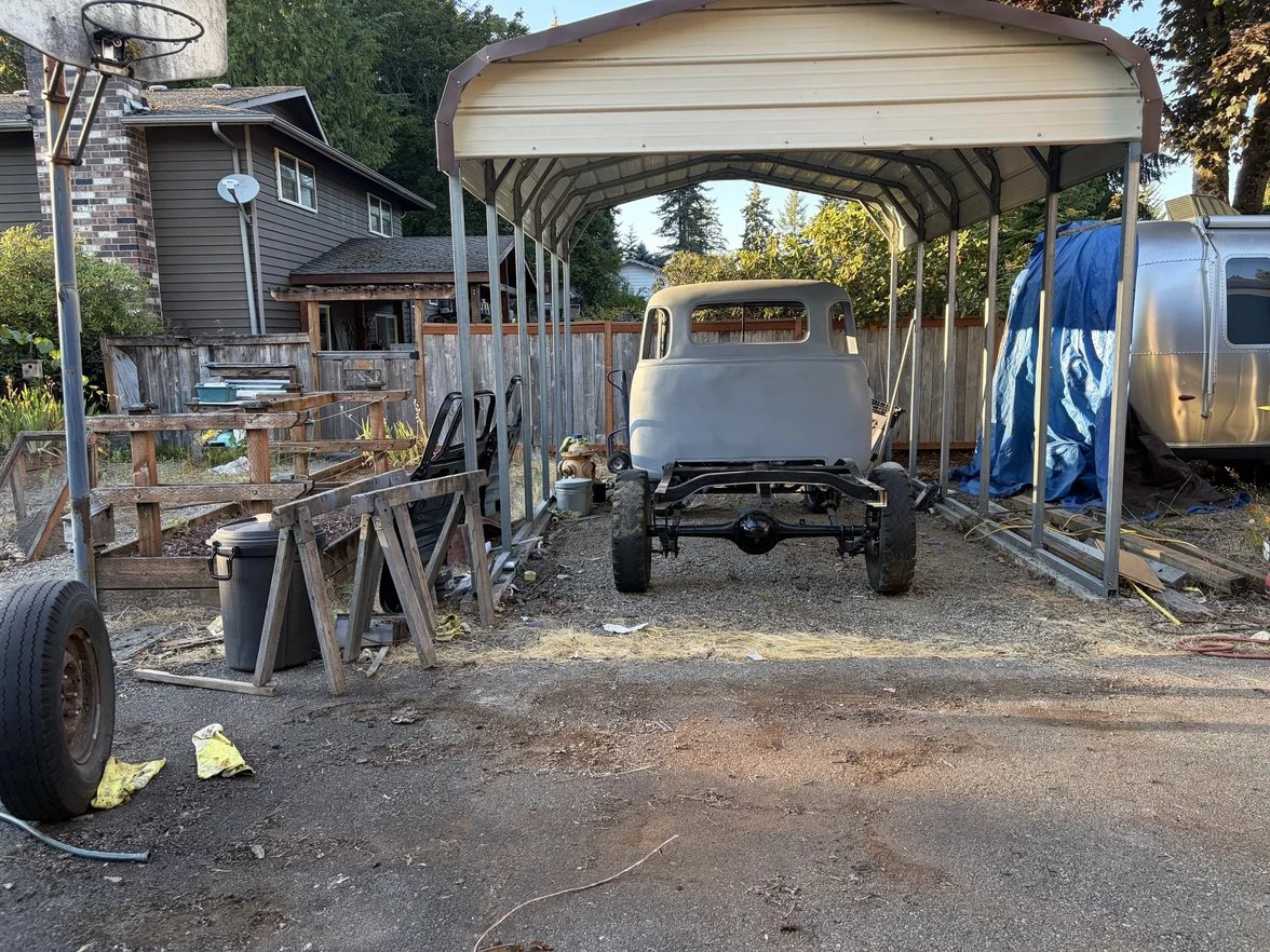 1950 Chevrolet Chevy pickup - Mounting the cab back to the frame - Image 3