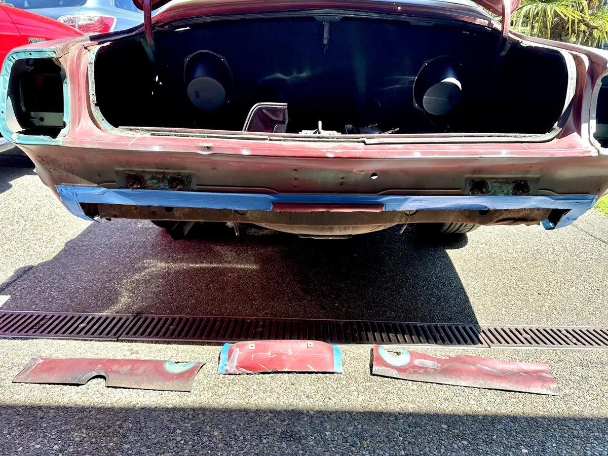 Chop chop! The old valance has been removed - 1967 Plymouth Barracuda