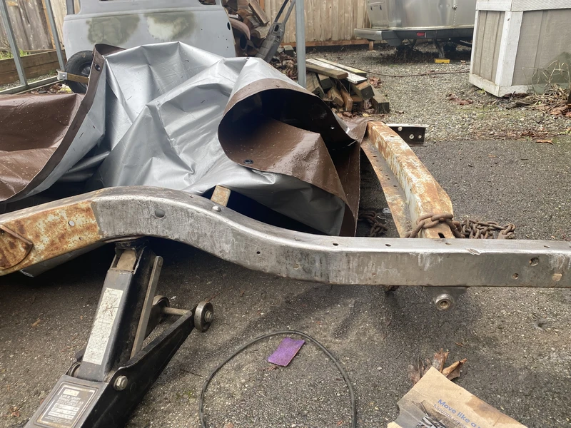 Build image of 1950 Chev 3100 frame work