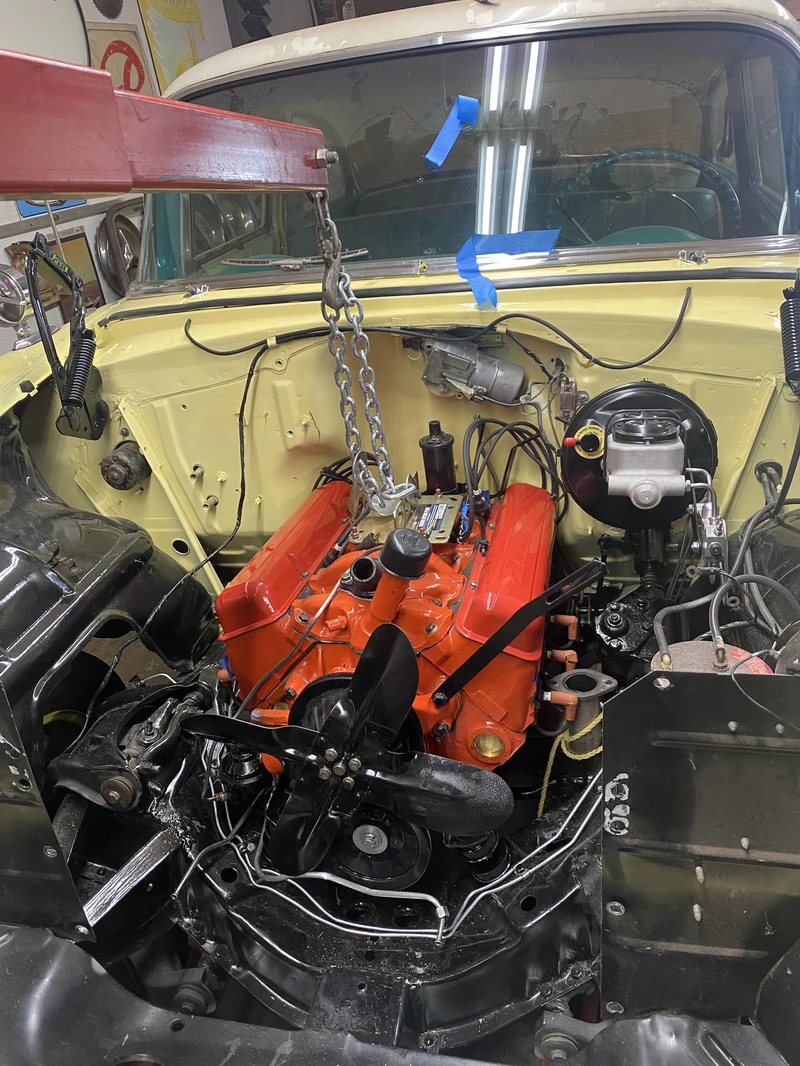 1955 Chevrolet 210 (Delray) - Installing the engine - Image 2