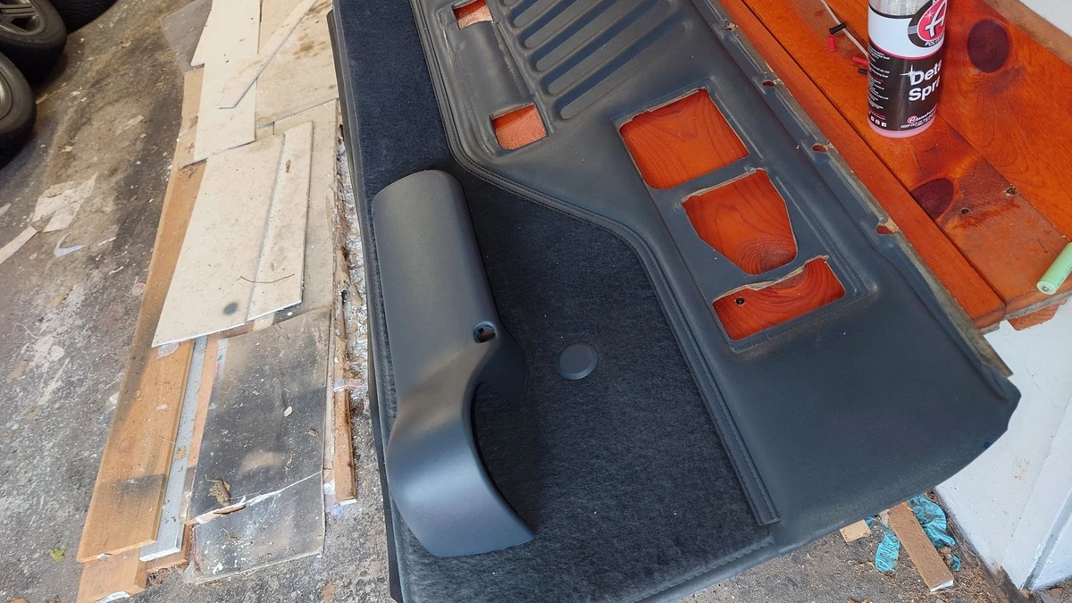 Test fitting the holder to the panel - 1984 Chevrolet Camaro