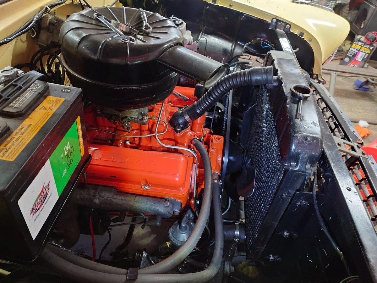 Original fan and no shroud - 1955 Chevrolet 210 (Delray)