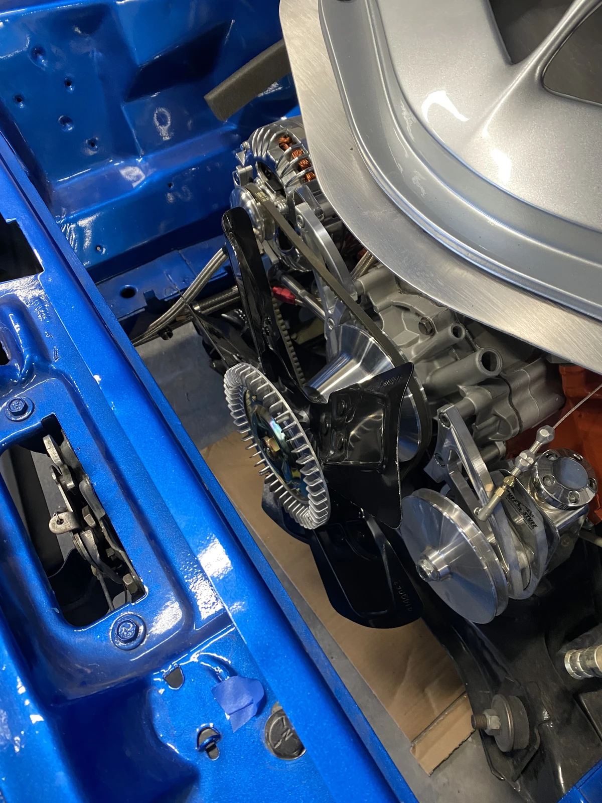 Front on engine details - 1973 Dodge Dart