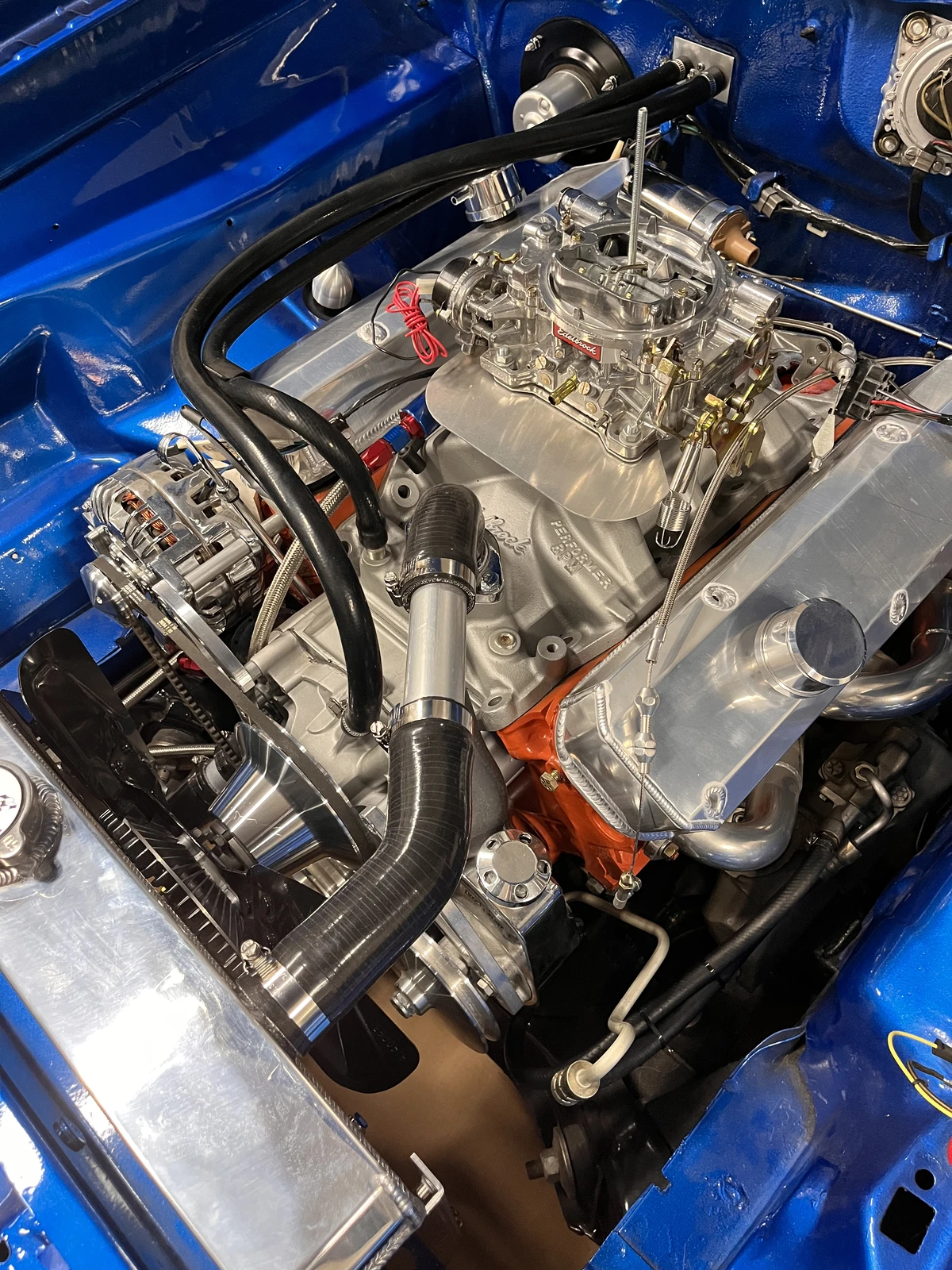 Engine and radiator in place - 1973 Dodge Dart