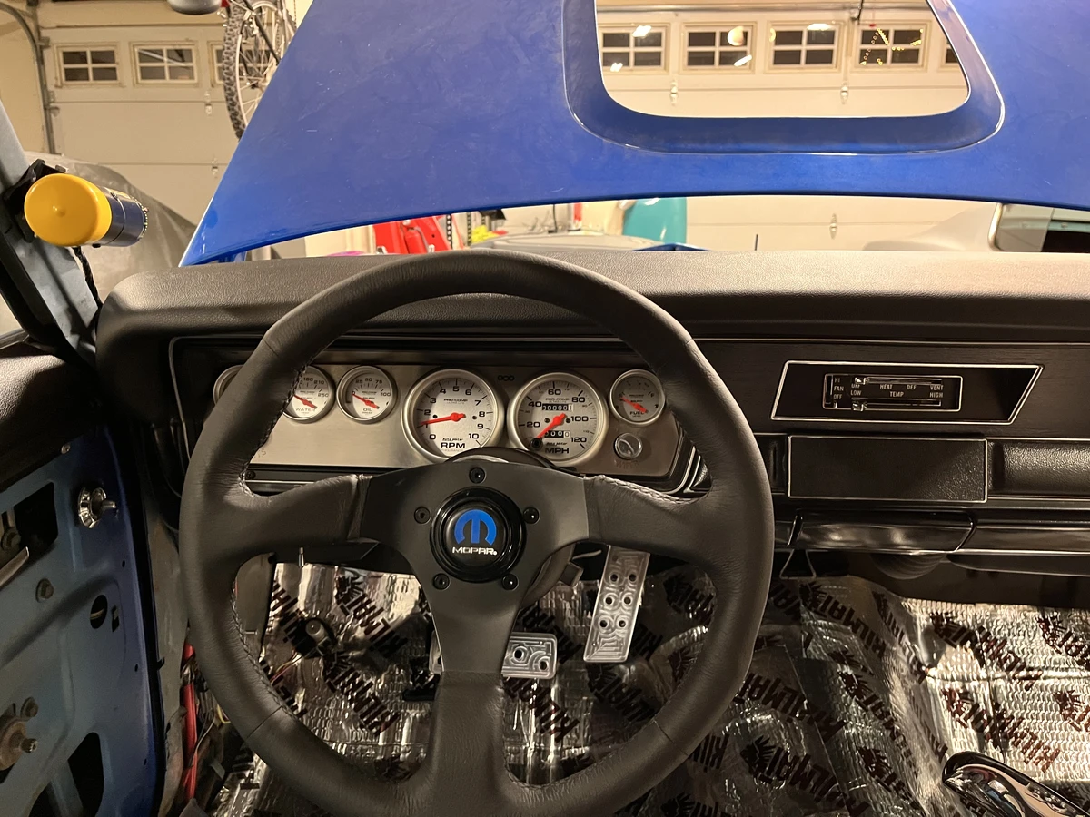 Dash going into place - 1973 Dodge Dart