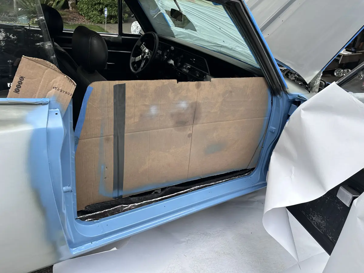 Door jamb painted - 1967 Plymouth Barracuda