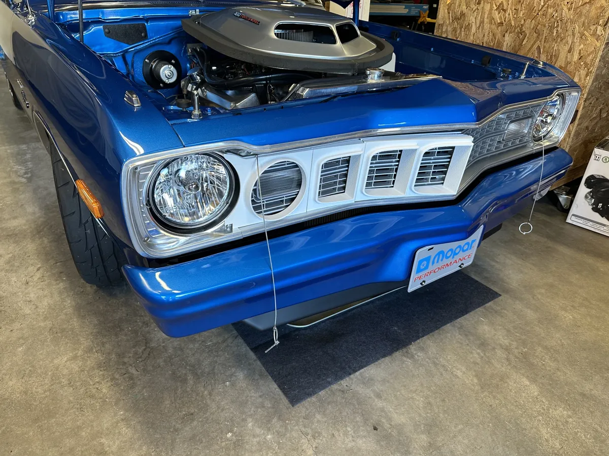 Fitting the grill half - 1973 Dodge Dart