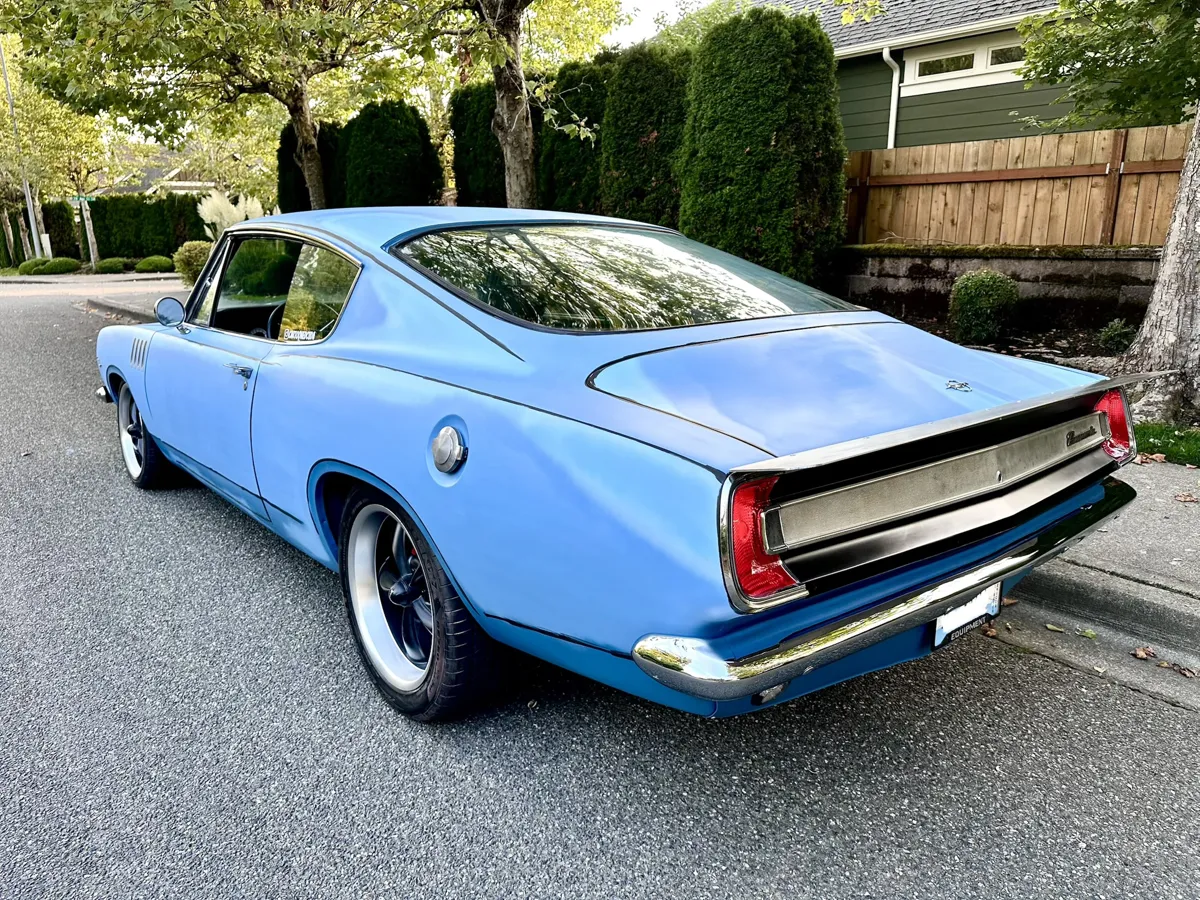 Drivers side view rear - 1967 Plymouth Barracuda