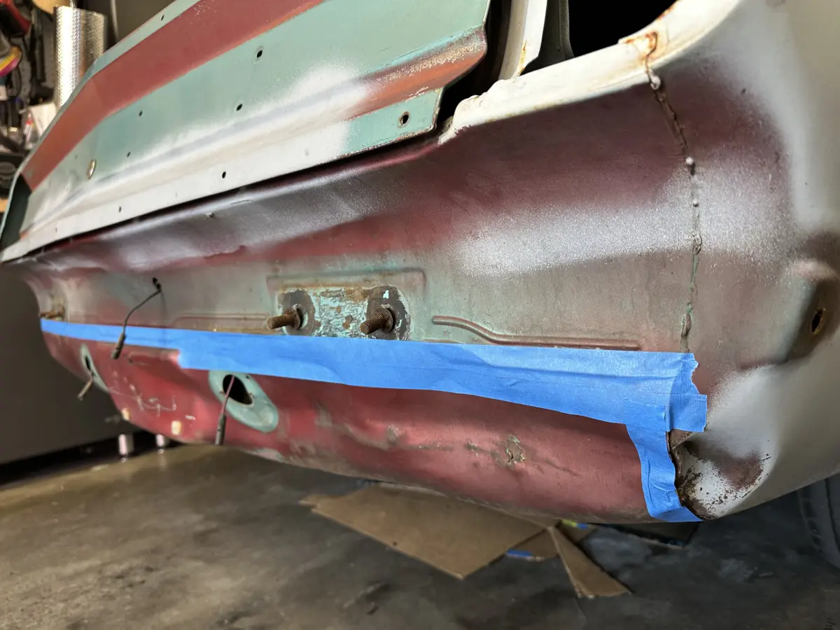 Valance damage - 1967 Plymouth Barracuda