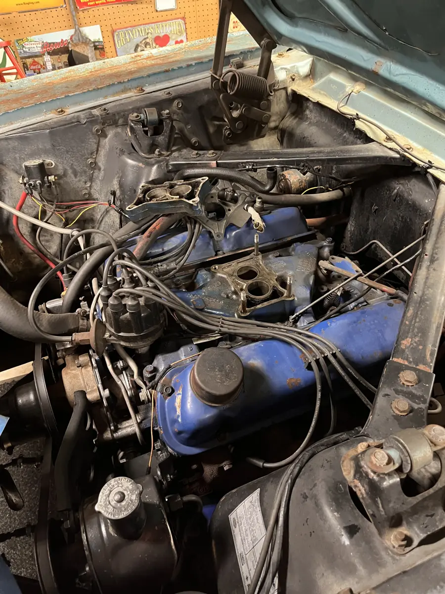 After carburetor removal - 1966 Ford Mustang