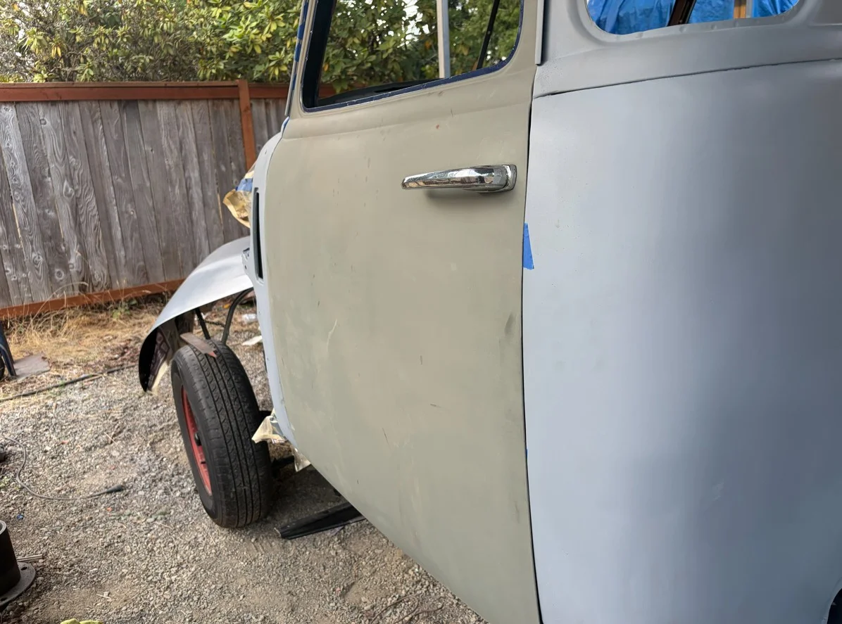 1950 Chevrolet Chevy pickup - Installing the doors and alignment - Image 1