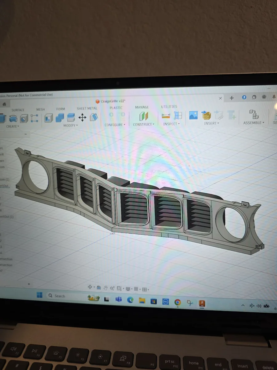 Some design work on the grill - 1973 Dodge Dart
