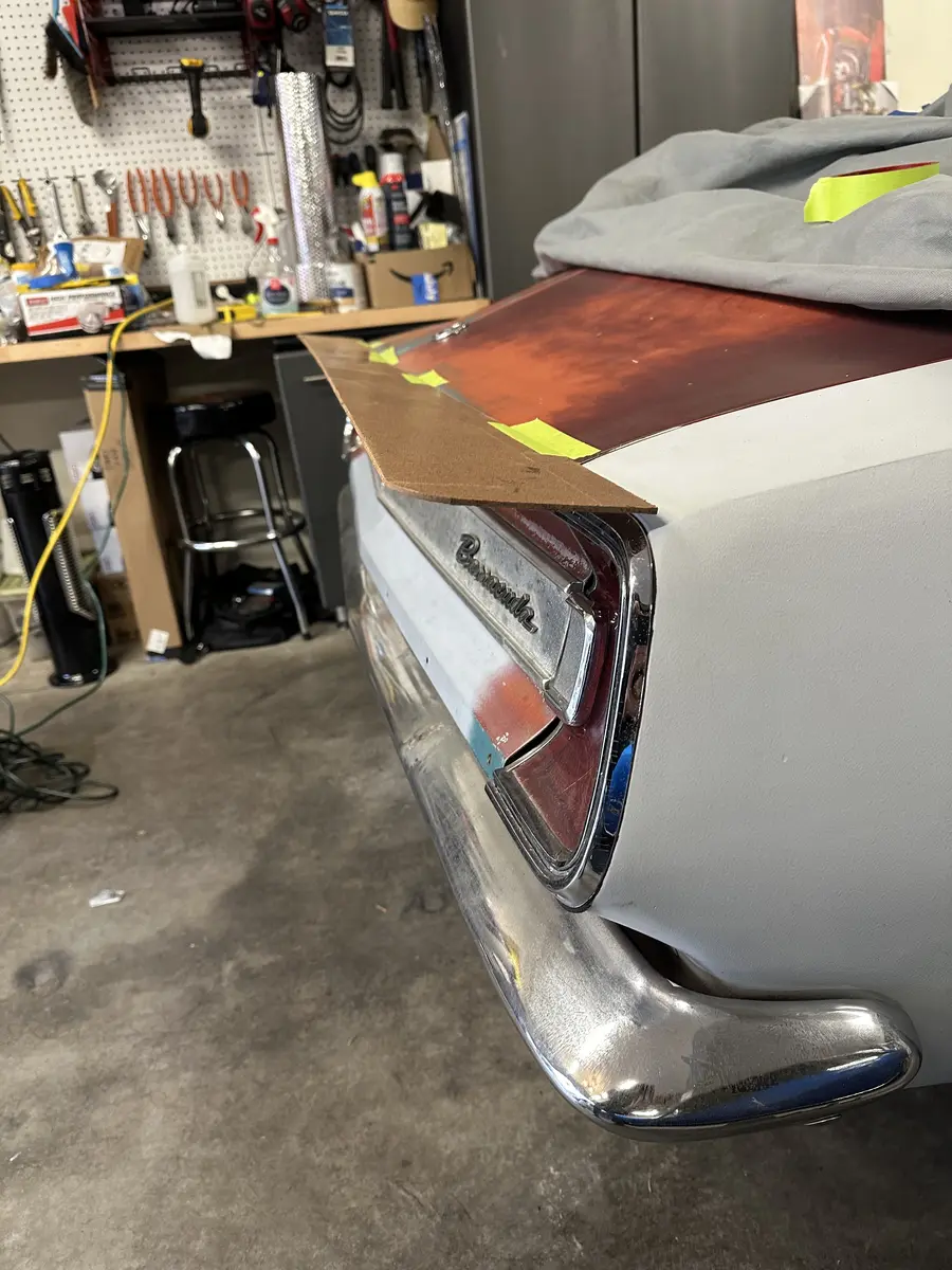 Masonite Wing angle - 1967 Plymouth Barracuda