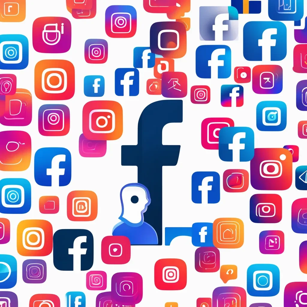 design element including facebook and Instagram logos